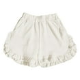 thumbnail image 1 of Coerni Toddler Baby Girls Shorts Solid Color Ruffles shorts with Pockets Sports Sweatpants Set Summer Casual Clothes, 1 of 9