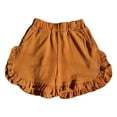 thumbnail image 1 of Coerni Toddler Baby Girls Shorts Solid Color Ruffles shorts with Pockets Sports Sweatpants Set Summer Casual Clothes, 1 of 9