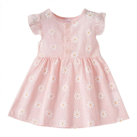 Coerni Toddler Baby Girls Summer Dress Clothes Sleeveless Kids Princess Dresses Floral Print OnePiece Skirt Outfits