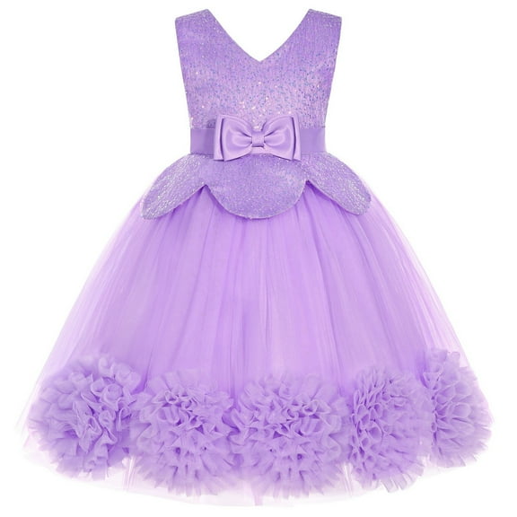 Coerni Toddler Baby Girls Tutu Dress Casual Short Sleevel Round Neck Flower Dress Party Dress Baby Girls Birthday Dress