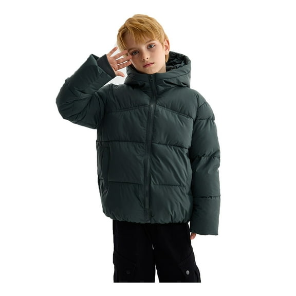 Coerni Toddler Baby Hooded Down Jacket Boys Girls Kids Thicken Warm Winter Coat Outerwear 1-10 Years Outdoors Snow Outwear