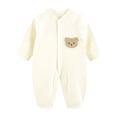 thumbnail image 1 of Coerni Toddler Baby Long Sleeve Onesie Cute Clothes Bodysuit Boys Girls Warm Down Windproof Overalls Boys Cotton Footless Jumpsuit, 1 of 8