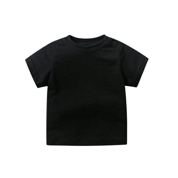 Coerni Toddler Basic Short Sleeve Tee Baby Boys Girls Tshirt Kids Baby Solid Crewneck Shirt Summer T-Shirt Undershirts