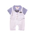 thumbnail image 1 of Coerni Toddler Boy Gentleman Formal Suit Tuxedo Clothes Baby Boys Bowtie Short Sleeve Jumpsuit Bodysuit Pants Outfits, 1 of 9