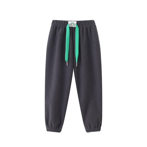 Coerni Toddler Boy Girl Cartoon Pattern Sweatpants Cotton Drawstring Elastic Waist Sport Jogger Pants with Pocket Age 2T-7T