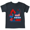 thumbnail image 1 of Coerni Toddler Boys 4th Of July Excavator T Shirts American Flag Shirt Kids Independence Day Patriotic Short Sleeve Tops, 1 of 8