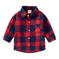 thumbnail image 1 of Coerni Toddler Boys Fall Plaid Shirt Jacket Button Down Gentleman Tops Everyday School Wedding Flower Boys Coat Outfits, 1 of 9