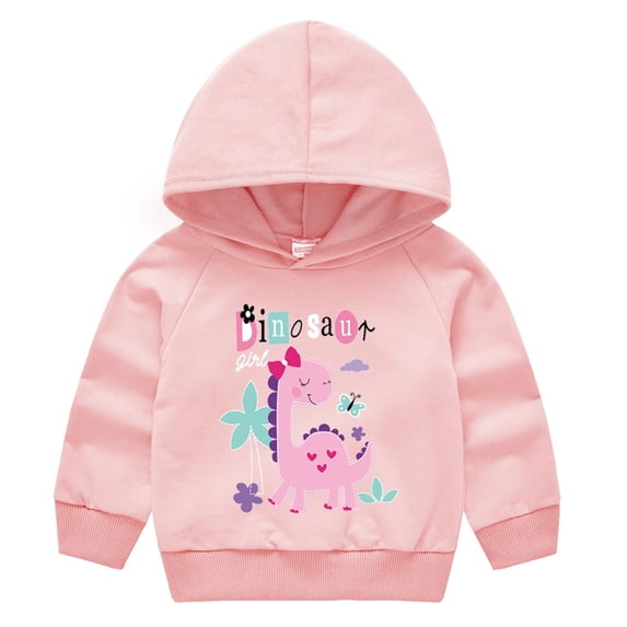 Coerni Toddler Boys Girls Dinosaur Hoodies Sweatshirts Hooded Tops Baby Casual Sweatshirt Youth Cotton Cute Pullover Outwears