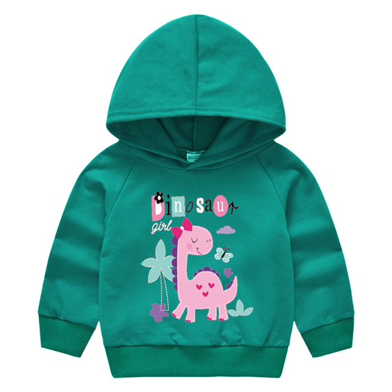 Coerni Toddler Boys Girls Dinosaur Hoodies Sweatshirts Hooded Tops Baby Casual Sweatshirt Youth Cotton Cute Pullover Outwears