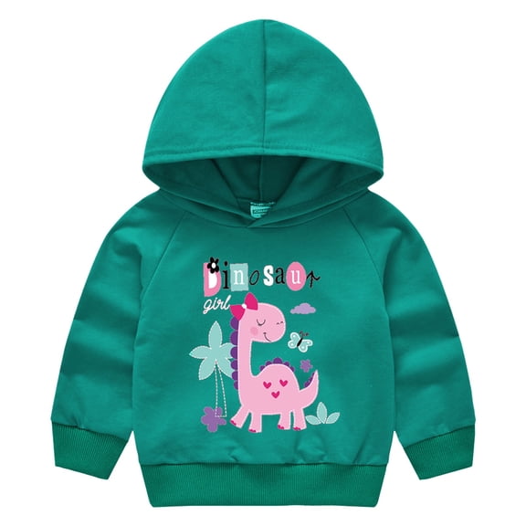 Coerni Toddler Boys Girls Dinosaur Hoodies Sweatshirts Hooded Tops Baby Casual Sweatshirt Youth Cotton Cute Pullover Outwears
