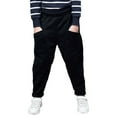 thumbnail image 1 of Coerni Toddler Boys Girls Fleece Lined Pants Fall Winter Casual Sweatpants Winter Corduroy Bottoms Trousers with Pocket, 1 of 6