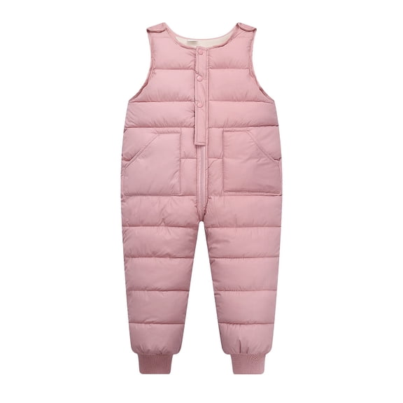 Coerni Toddler Boys Girls Snow Pant Jumpsuit Kids Snow Suit Puffer Warm Zip Up Baby Snowsuit Waterproof One Piece Bib Overalls