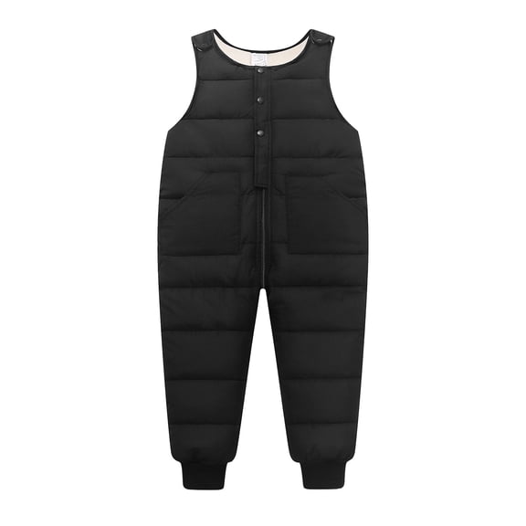 Coerni Toddler Boys Girls Snow Pant Jumpsuit Kids Snow Suit Puffer Warm Zip Up Baby Snowsuit Waterproof One Piece Bib Overalls
