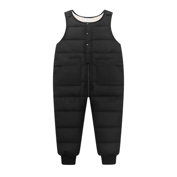 Coerni Toddler Boys Girls Snow Pant Jumpsuit Kids Snow Suit Puffer Warm Zip Up Baby Snowsuit Waterproof One Piece Bib Overalls
