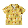 thumbnail image 1 of Coerni Toddler Boys Short Sleeve Cow Prints Gentleman Button Down Shirt Tops Boys Golf Tennis Polo Shirts Summer, 1 of 5