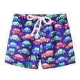 thumbnail image 1 of Coerni Toddler Boys Swimming Bottom Shorts Summer Lightweight Sports Short Sweatpants Cute Cartoo𝐧 Car Print Shorts 2-8 Years, 1 of 6