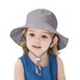 thumbnail image 1 of Coerni Toddler Bucket Hat Girl Hat Cap Girls Boys Spring Autumn Outdoor Shade Solid Color Sunscreen Hat Fisherman Hat 3-12 Months, 1 of 4