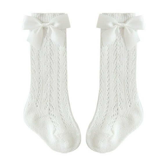 Coerni Toddler Children's Socks Thin Mesh Mid Calf Socks Girls Big Bow Baby Socks Boys Small Socks