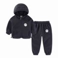 thumbnail image 1 of Coerni Toddler Fall Winter Outfits Set Long Sleeved Hooded + Sweatpants Boys Girls Athletic Sweatsuits Pullover Clothes, 1 of 2