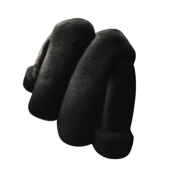 Coerni Toddler Faux Fur Jacket Fluffy Cozy Thick Fleece Clothes Kids Girls Elegant Princess Coat Teen Imitation Winter Jacket