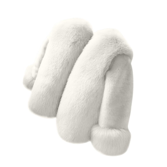 Coerni Toddler Faux Fur Jacket Fluffy Cozy Thick Fleece Clothes Kids Girls Elegant Princess Coat Teen Imitation Winter Jacket