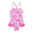 thumbnail image 1 of Coerni Toddler Girl Dazzling Sleeveless Swimsuit Ruffle 𝐂𝗿oss Strap Refreshing Bathing Suit Summer Beach Play Surf Wear, 1 of 8