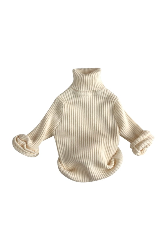 Coerni Toddler Girl's Boys Turtleneck Sweaters Tops Kids Long Sleeve Slouchy Chunky Cute Pullover Jumper Shirts 1To7 Y