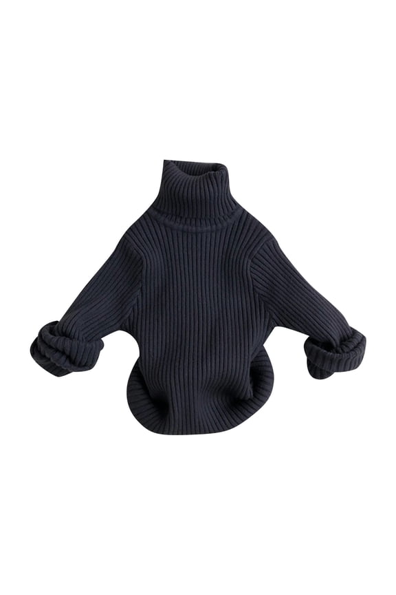Coerni Toddler Girl's Boys Turtleneck Sweaters Tops Kids Long Sleeve Slouchy Chunky Cute Pullover Jumper Shirts 1To7 Y