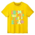thumbnail image 1 of Coerni Toddler Girls Casual Loose Top Novelty Printed Back to School Short Sleeve Cotton Crewneck T Shirt Blouse for Kids, 1 of 7