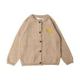 thumbnail image 1 of Coerni Toddler Girls Knit Cardigan Sweaters Spring & Autumn Button Down Long Sleeve Knit Tops Heart Embroidered Cute Preppy Clothes, 1 of 4
