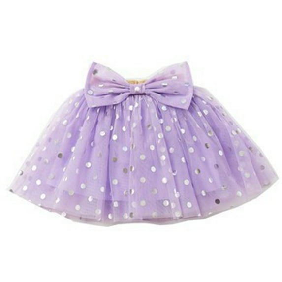 Coerni Toddler Girls Layered Tutu Skirt Little Girl Tulle Tutus Skirts Bow Polka Dots Princess Parties Carnival Birthday Skirt