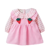 slim fit dress slacks Corduroy Appliqué Dress-Almond Pink Flower main image 0