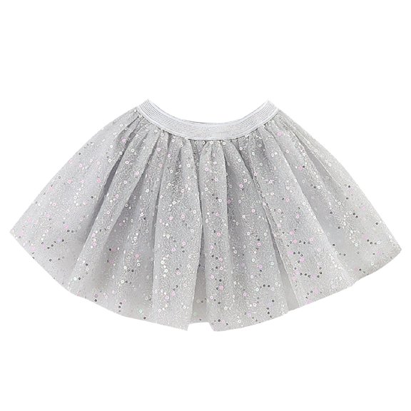 Coerni Toddler Girls Sequin Tutu Skirts Ballet Dance Skirts for Kids 4 Layers Tulle Dress Toddler Cute Lace Ruffled Bubble Clothes