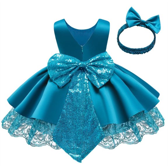 Coerni Toddler Girls Wedding Pageant Dress | Girls Lace Embroidery Princess Birthday Parties Prom Gown Bridesmaid Formal Dress