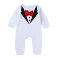 thumbnail image 1 of Coerni Toddler Kids Baby Boys 1st Christmas Outfit Gentleman Long Sleeve Jumpsuit 3 6 12 Months Toddler Fall Winter Clothes, 1 of 9