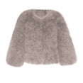 thumbnail image 1 of Coerni Toddler Kids Girls Faux Fu𝐫 Jacket Furry Winter Coat Snow Warmth Plush Outerwear Open Front Warm Fleece Overcoat Trendy, 1 of 3