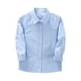 thumbnail image 1 of Coerni Toddler Kids Girls Long Sleeve Dress Shirts Button Up School Shirt Girl Spring Fall Basic Long Sleeve Tops Boys, 1 of 3