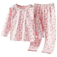 thumbnail image 1 of Coerni Toddler Kids Pa𝗷amas Sets Girls Boys Long Sleeve Print Sleep𝚠ear Cotton 2pc Fall Outfits for Baby Girls Boys, 1 of 7