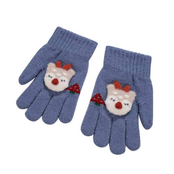 Coerni Toddler Soft Deer Gloves Kids Baby Boys Girls Winter Warm Knit Mittens Gloves for Girls Winter Gloves Kids Kids Gloves Girls