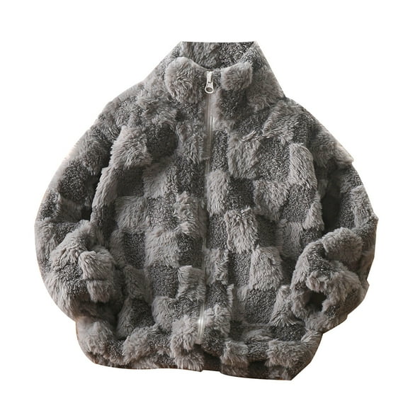 Coerni Toddlers Fleece Jacket Baby Boys Girls Sherpa Fleece Quarter-Zip Jacket Kids Lightweight Warm Winter Outerwear Coats