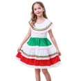 thumbnail image 1 of Coerni Traditional Mexican Dress for Girls Traditional Holiday Fiesta Party Stage Performance Gown Ruffle Drape Folk Dress, 1 of 7