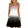 thumbnail image 1 of Coerni Tween Girls Ombre Sleeveless Dress Flowy A Line Sundress Fressy Casual Elegant Dresses for Kids Gradient Vest Dress, 1 of 4