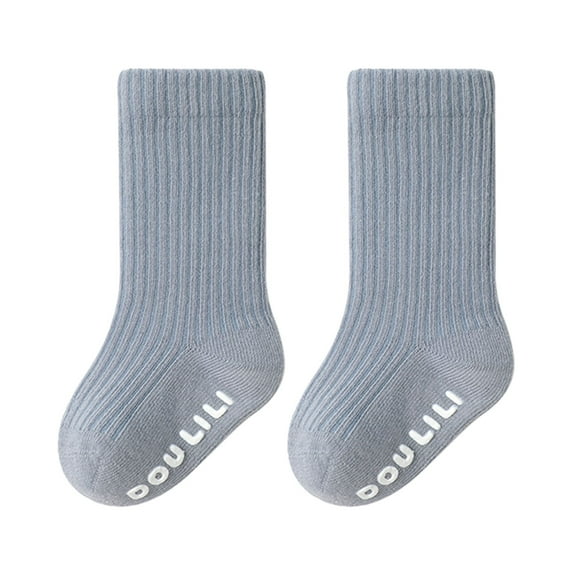 Coerni Unisex Baby Non Slip Socks Toddler Boys Straight Stripe Crew Socks Little Boy Socks 4t