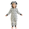 thumbnail image 1 of Coerni Unisex Kids Animal Onesie Soft Flannel Fleece Zipper Jumpsuit 3D Animal Hood Boys Girls Fall Winter Cozy Loungewear, 1 of 5