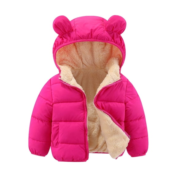 Coerni Winter Coat for Kids Baby Warm Outdoor Girls Boys Cartoon Winter Warm Fleece Jackets Kids Winter Down Jacket