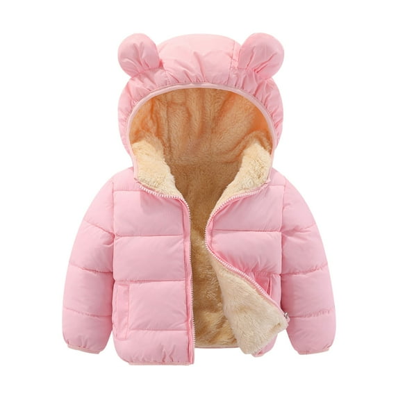 Coerni Winter Coat for Kids Baby Warm Outdoor Girls Boys Cartoon Winter Warm Fleece Jackets Kids Winter Down Jacket