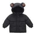 thumbnail image 1 of Coerni Winter Coats Puffer Padded Jacket for Toddler Boys Girls Kids Light Outwear Cute Bear Ears with Hoods Clothing Toddler Lightweight Coat, 1 of 9