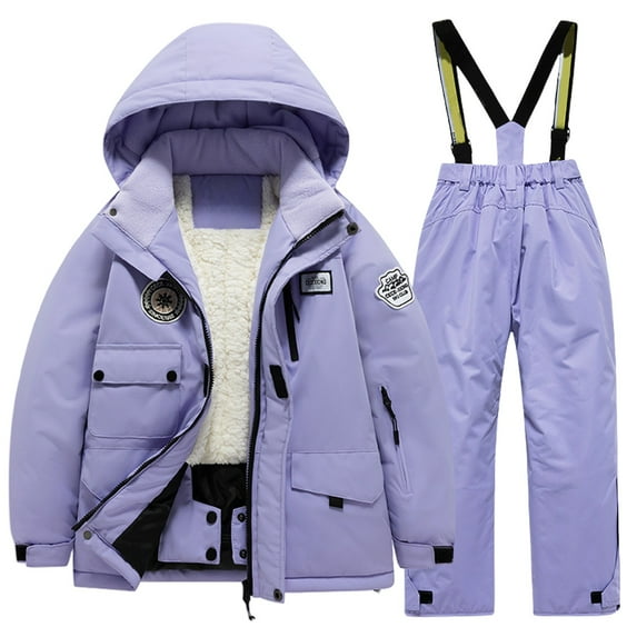 Coerni Winter Kids Boys Ski Suit Pants Jackets Sets Girls Snowbibs Snowboarding Clothes 2 Piece Snowsuit Track Pants Ski Outfit