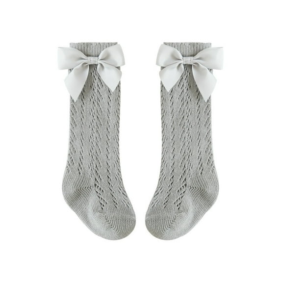 Coerni Winter Warm Socks for Kids Toddler Children's Socks Thin Mesh Mid Calf Socks Girls Big Bow Baby Socks High School Girl Gift Ideas