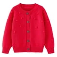 thumbnail image 1 of Coerni kids Baby Sweater Cardigan Jacquard Cable Knit Long Sleeve Cardigan for Baby Girl Button Up Spring Coat Top, 1 of 4